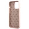Guess GUHCP13XLSLMGLP iPhone 13 Pro Max 6.7 jasnoróżowy/light pink hardcase Silicone Script Gold Logo